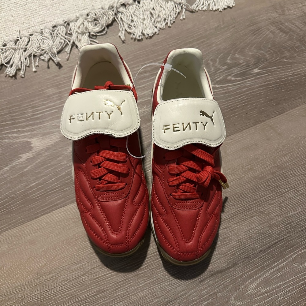 Fenty Puma women’s Red and White Sneakers size 7 sneakers
